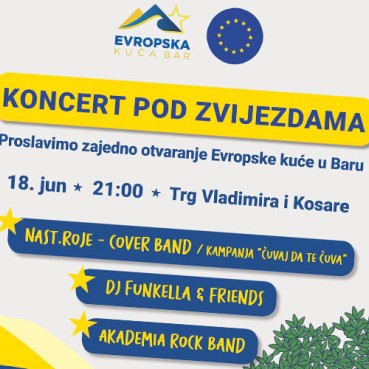 Večeras svečano otvaranje Evropske kuće u Baru