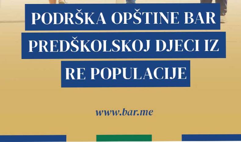 Opština Bar brine za djecu iz RE zajednice...